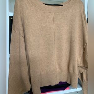 Fall sweater. Short waist. Looks amazing with jeans.